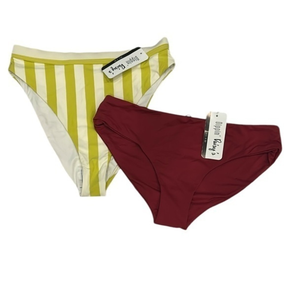 Dippin’ Daisy’s bundle of 2 bikini swim bottoms size small new